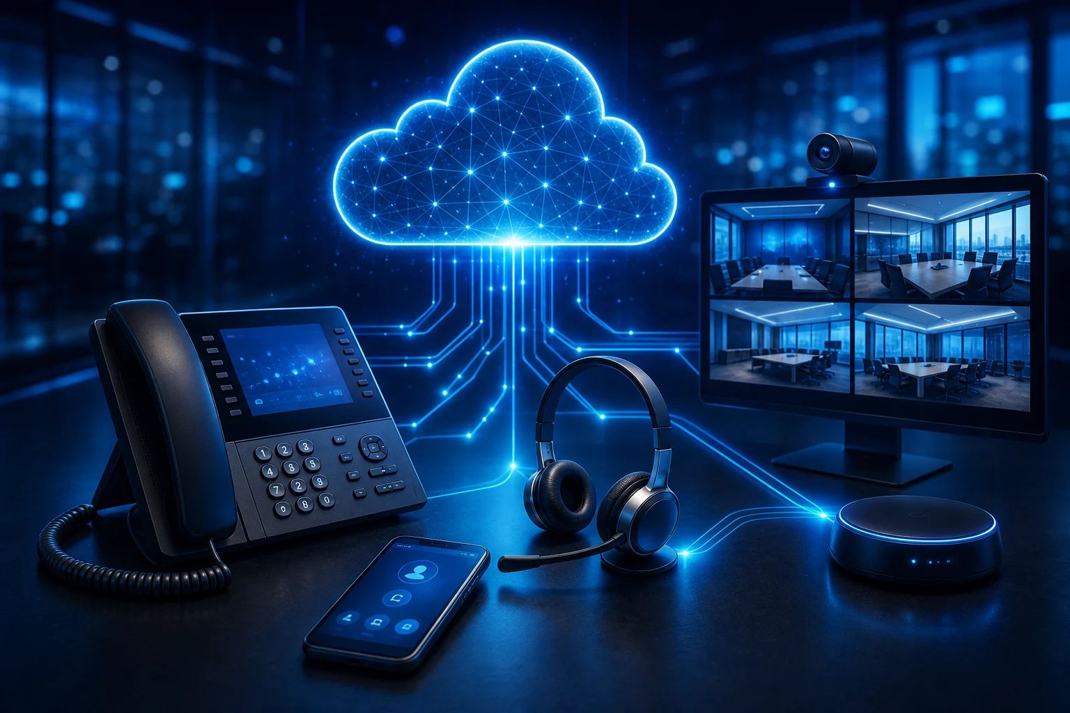 Εταιρική τηλεφωνία VoIP και τηλεδιασκέψεις
